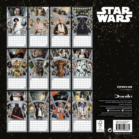 Star Wars 40th Anniversary Official 2018 Square Calendar Extra Image 1